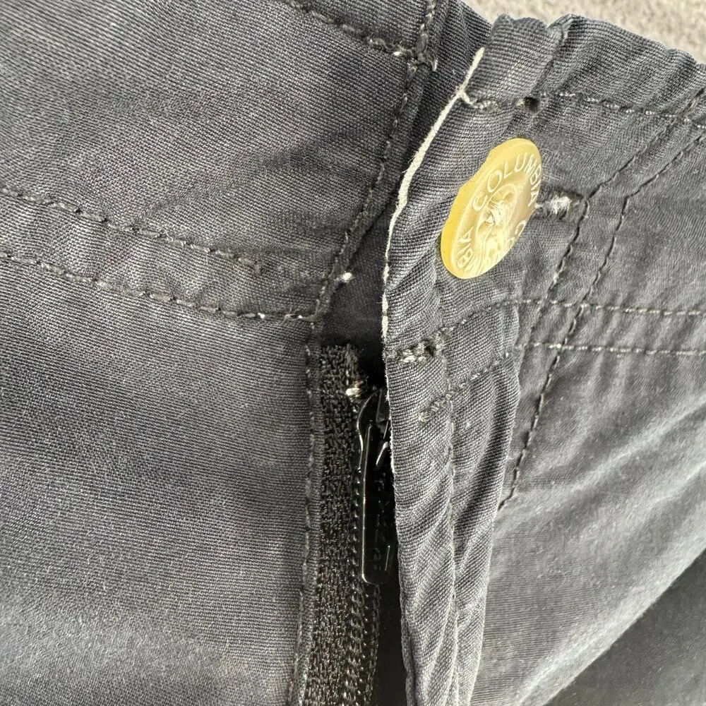 Columbia Hiking Outdoor Shorts Cotton Blend Womens 10 Black‎ Pockets Camping